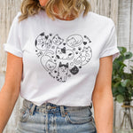 Cat Heart Doodle Printify