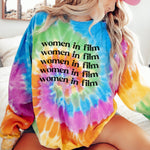 Women in Film Tie and Dye Sweatshirt Printify