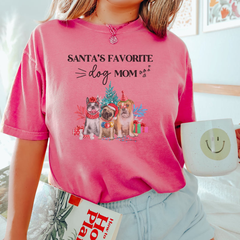 Santa's favorite dog mom Printify