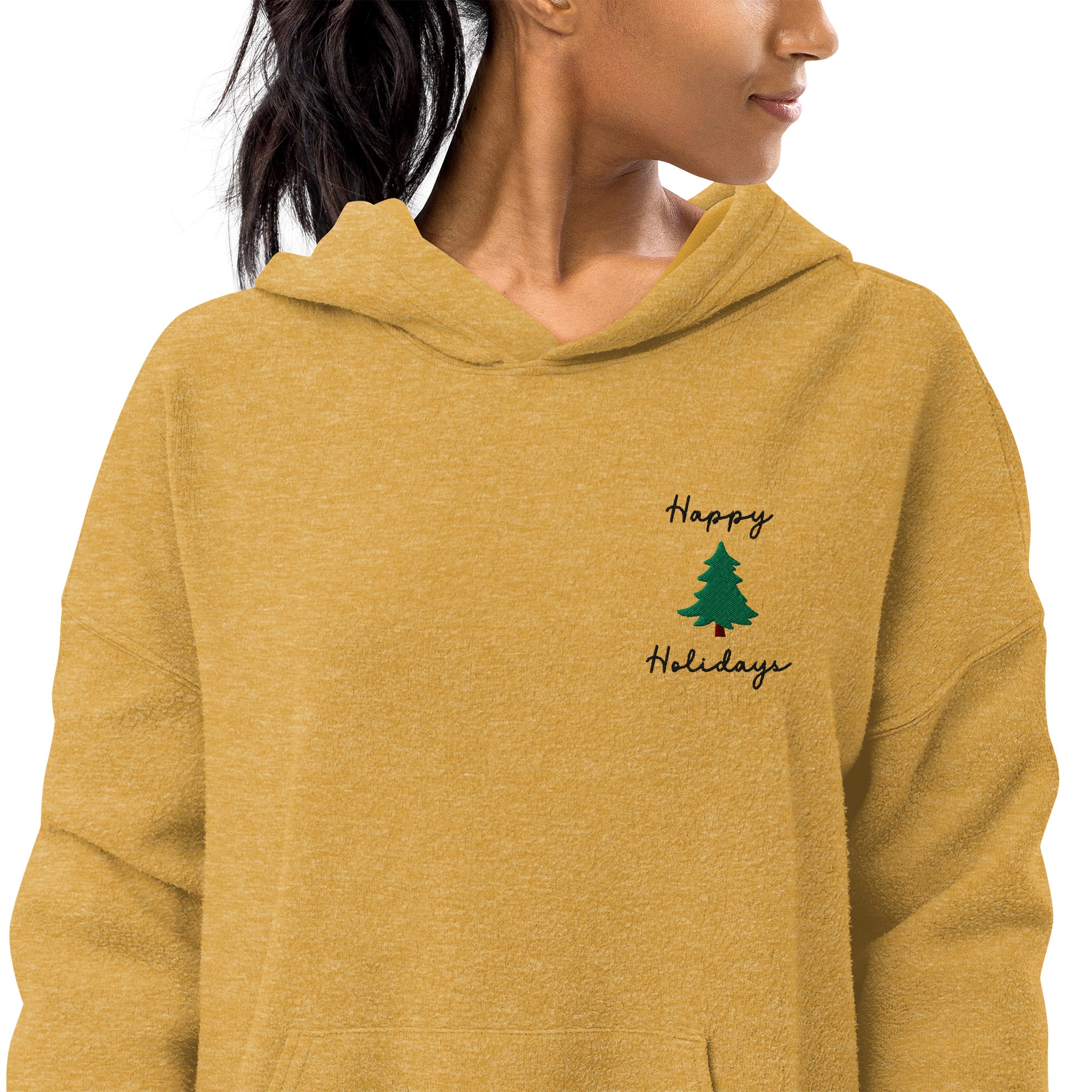 Happy Holidays Embroidered Sweatshirt Clearly Baguette